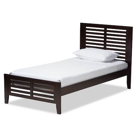 Sedona Modern Dark Brown-Finished Wood Twin Platform Bed